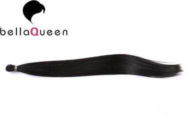 Porcellana 6A grado U - serico nero naturale di estensioni dei capelli di punta diritto con la cuticola piena fornitore