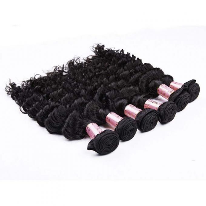 Capelli vergini lisci e molli del grado 7A, estensioni ricce nere dei capelli umani