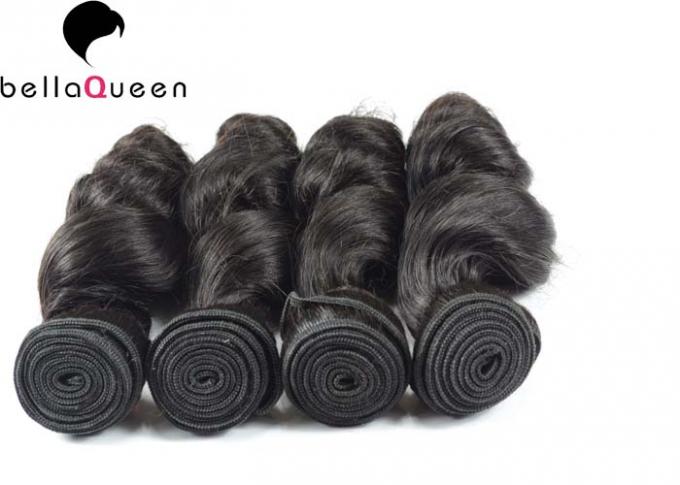Tessitura sciolta nera naturale dei capelli umani di Wave dei capelli indiani di 6A Remy senza prodotto chimico