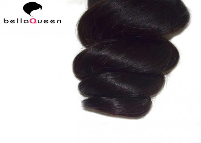 Tessitura sciolta nera naturale dei capelli umani di Wave dei capelli indiani di 6A Remy senza prodotto chimico