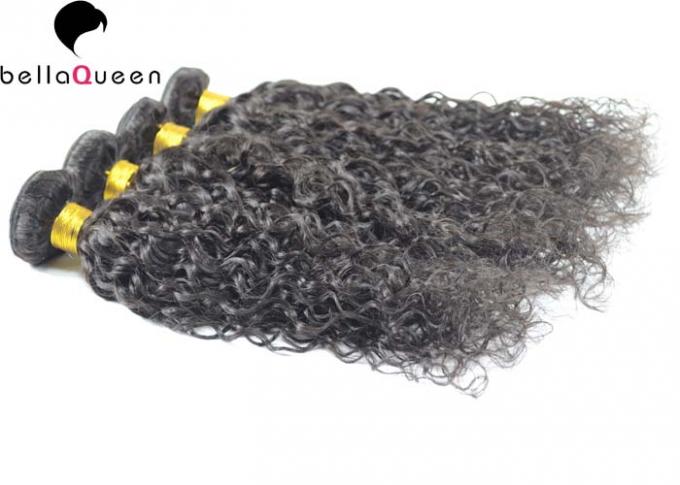 Parrucche nere naturali non trattate crude del pizzo dei capelli umani di Wave di acqua, 14" - 24" pollice di lunghezza