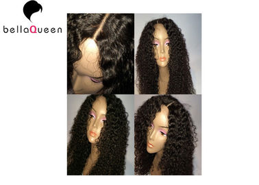 Porcellana Parrucche brasiliane nere naturali del pizzo dei capelli umani delle donne ricce Senza groviglio fornitore
